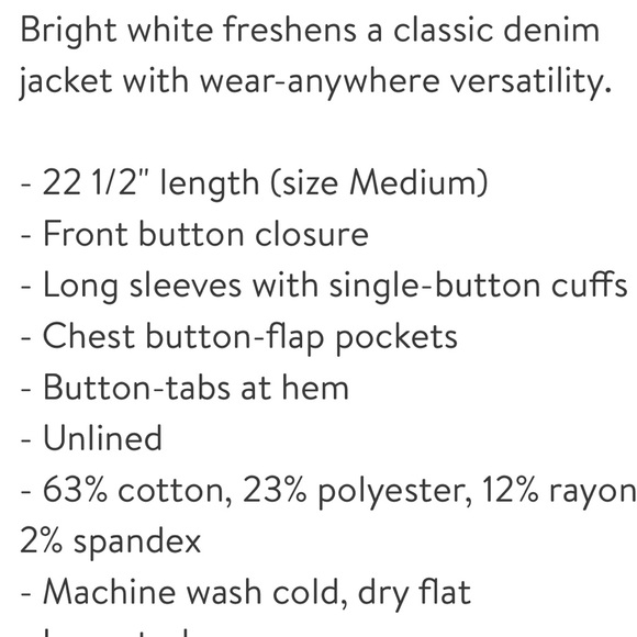 Two by Vince Camuto Nordstrom white denim jacket - Picture 7 of 13